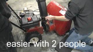 How to change or replace your belts on your two stage mtd snowblower The hard way [upl. by Salbu100]