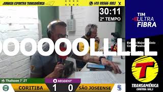 Gol do Coritiba Robson aos 30 minutos do 2º tempo  Coritiba x São Joseense [upl. by Aerb]