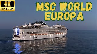 【4K】MSC World Europa Complete Ship Tour  60 fps Full Version [upl. by Secnarfyram401]