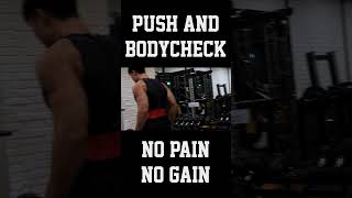 PUSH AND BODYCHECK gym motivation gymlife chestdayworkout shorts short 쇼츠 [upl. by Bettzel452]