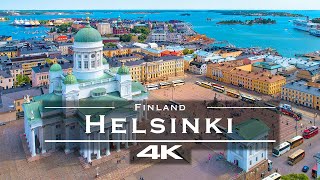 Helsinki Finland 🇫🇮  by drone 4K [upl. by Nilecoj]