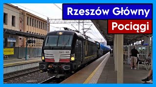 Pociągi Rzeszów Główny  Vectron X4E625 z SM42 Cargounit IC Wawel IC Przemyślanin IC Hetman [upl. by Akilam]