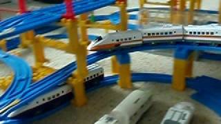 PLARAIL Automatic Switch Track  take 2 Shinkansens [upl. by Tommy]