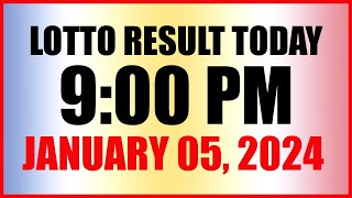 Lotto Result Today 9pm Draw January 5 2024 Swertres Ez2 Pcso [upl. by Enylorac]