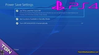 Power Save amp Standby Mode Settings Adjusting  PS4 Menu Interface Tips amp Tricks [upl. by Enaz642]