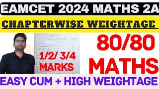 EAMCET 2024EAMCET CHAPTER WEIGHTAGEMATHS 2AEAMCET SYLLABUSEAMCET PREPARATIONPLANNINGEAMCET2024 [upl. by Haynor969]