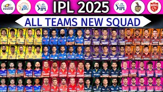 IPL 2025 All Teams New Squad  All Teams Full and Final Squad for IPL 2025  IPL Squad 2025 [upl. by Schuh315]