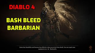 Diablo 4 Barbarian Build Bash Bleed D4 Barb Gameplay Season 4 │The Pit Stg 110 [upl. by Aicilif91]