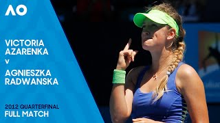 Victoria Azarenka v Agnieszka Radwanska Full Match  Australian Open 2012 Quarterfinal [upl. by Dorion456]