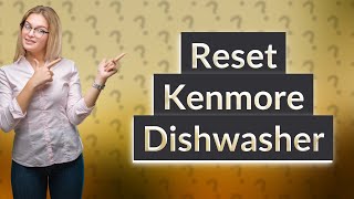 How to do a hard reset on a Kenmore Elite dishwasher [upl. by Zalucki455]