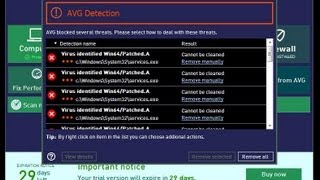 How to remove AVG Virus identified Win64PatchedA and servicesexe virus [upl. by Noyart368]