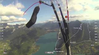 Paragliding Annecy  Petit Tour de Lac  Telemetrics [upl. by Eislel]