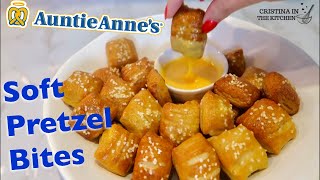 How to make Soft Pretzel Bites  Auntie Annes Pretzels Recipe [upl. by Etirugram]