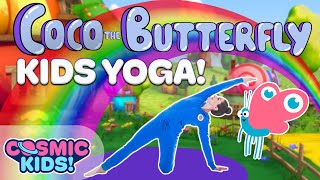 Coco the Butterfly  A Cosmic Kids Yoga Adventure 🦋🐌🌈 [upl. by Biron123]