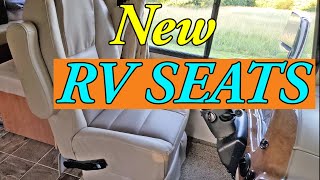 Motorhome Seat Reupholster RV LivingThor Ace [upl. by Yelbmik]