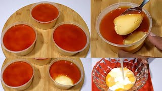 Easy quick  Leche Flan in Cups  No gelatin No Bake No Steam [upl. by Haddad]