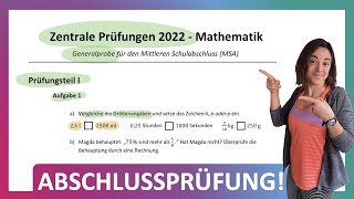 🦊 ZAP 10 Mathe  Zentrale Abschlussprüfung MSA 2022  Abschluss Realschule  Größen vergleichen [upl. by Aihseuqram]