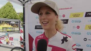 Jolanda Neff  Interview at the start  Stage 3  Tour de Suisse Women 2024 [upl. by Hayyifas]