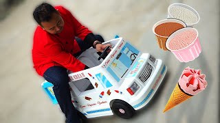 PAPA JUALAN ES KRIM BENERAN 😍 Drama Mobil Ice Cream Mainan Anak [upl. by Yahs373]