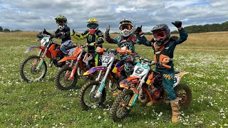 Our boys second time on main track ever Weedon mx KTM SX 50 amp 65 GoPro [upl. by Naujak]