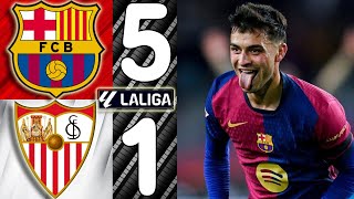 🎥 Barcelona vs Sevilla 51  Match Review La Liga 20242025 [upl. by Violante]