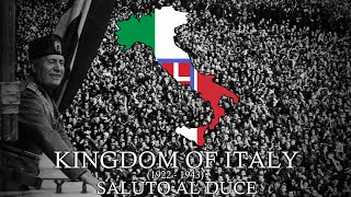 quotSaluto al Ducequot  Italian Fascist Propaganda Song 1936 [upl. by Skill442]