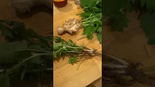 Dandelion root  nettle  ginger tea easy recipe [upl. by Akehsyt901]