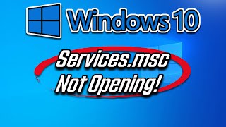 FIX Cannot Open servicesmsc How to Fix Services Not Opening  Responding Windows 10 [upl. by Ahsart]