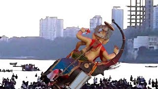 girgaon chowpatty ganpati visarjan  ganpati fall down  epic timelaps  day to night coverage [upl. by Ecirtac]