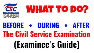 Civil Service Examination Guide  What to do BEFORE DURING and AFTER the examination [upl. by Obie]