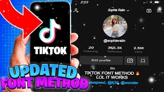 UPDATED TikTok Font Username Method Any Username For FREE PATCHED [upl. by Eustazio610]