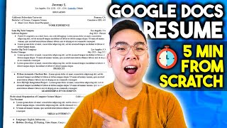 How to Make a Google Docs Professional Resume in 5 Minutes full tutorial [upl. by Notsob]