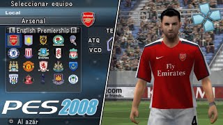 PES 2008 FULL LICENSEDLICENCIADO OPTION FILESAVEDATA PSPPPSSPP [upl. by Ymme277]