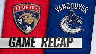 Eriksson Markstrom lead Canucks past Panthers 51 [upl. by Girand]