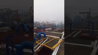 Oil and Gas Company automobile gas heavyoil vlog oilandgasexploration fog morning drilling [upl. by Yellas]