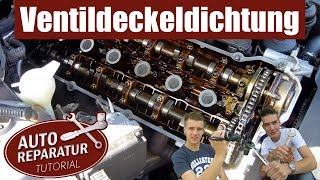 BMW Ventildeckeldichtung wechseln und Zündkerzen tauschen  DIY Tutorial [upl. by Onairda]