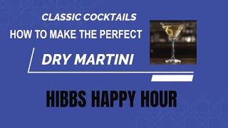 How to make the Perfect Dry Martini Tanqueray Gin amp Noilly Prat Blanco Vermouth Classic Cocktail [upl. by Sharman]