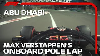 Max Verstappens Pole Lap  2020 Abu Dhabi Grand Prix  Pirelli [upl. by Dodd]