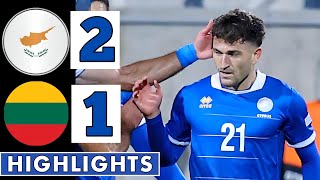 ⚪Cyprus Vs Lithuania 21  All Goals amp Extended HIGHLIGHTS  UEFA Nations League [upl. by Leur]