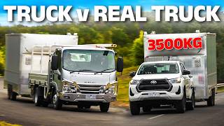 Truck vs Real Truck Isuzu N Series vs Toyota HiLux max payload amp GVM towing test [upl. by Hernardo]