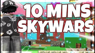 10 Minutes Of TRYHARD Skywars Gameplay  Roblox Bedwars Gameplay [upl. by Yrek]