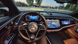 2024 MercedesBenz E450 4MATIC Sedan  POV First Impressions [upl. by Annayrb664]