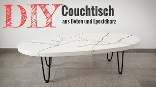 Wie man einen Couchtisch aus Beton und Epoxidharz baut DIY [upl. by Christoforo]