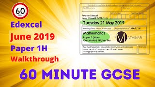 Edexcel GCSE Maths June 2019 Paper 1 Higher Walkthrough [upl. by Madai65]