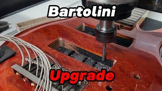 Bartolini pickup and preamp installation on a Yamaha TRB6 [upl. by Eedeed]