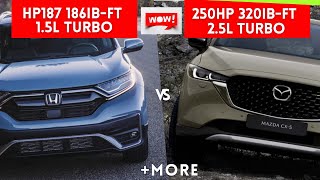 2022 Honda CRV vs 2022 Mazda CX5 which compact SUV is better [upl. by Odnala906]