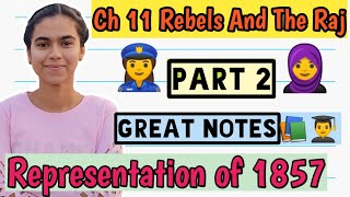 Chapter 11 REBELS AND THE RAJ I PART 2 I Class 12th History I Representation of 1857 [upl. by Einnod27]