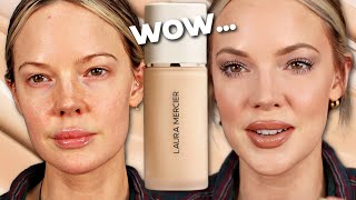 LAURA MERCIER REAL FLAWLESS WEIGHTLESS PERFECTING FOUNDATION REVIEW amp WEAR TEST NO FILTER [upl. by Marler441]