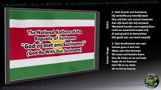 Suriname National Anthem quotGod zij met ons Surinamequot INSTRUMENTAL with lyrics [upl. by Sofer]