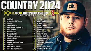 Country Music Playlist 2024  Luke Combs Chris Stapleton Brett Young Luke Bryan Morgan Wallen [upl. by Meares]